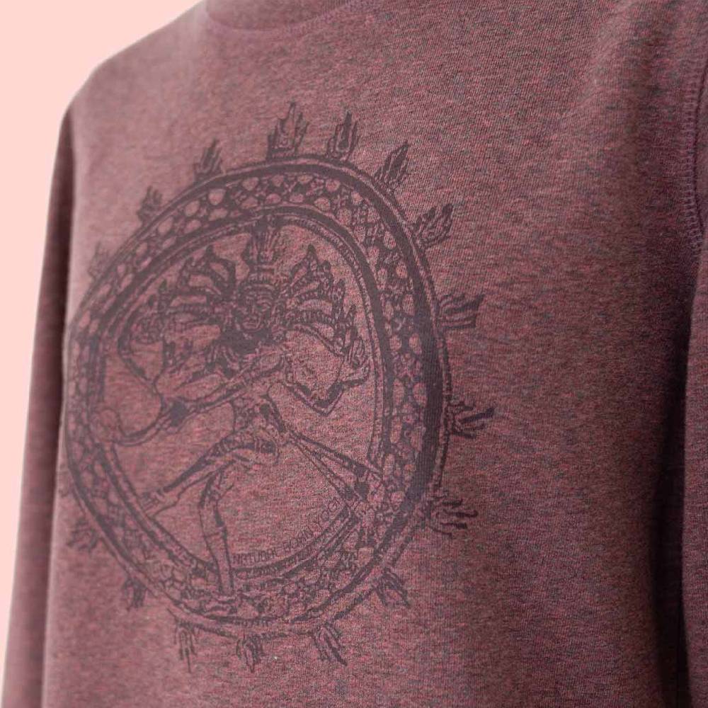 Natural Born Yogi Shiva Fever – Sweatshirt Kleid berry Top Angebot