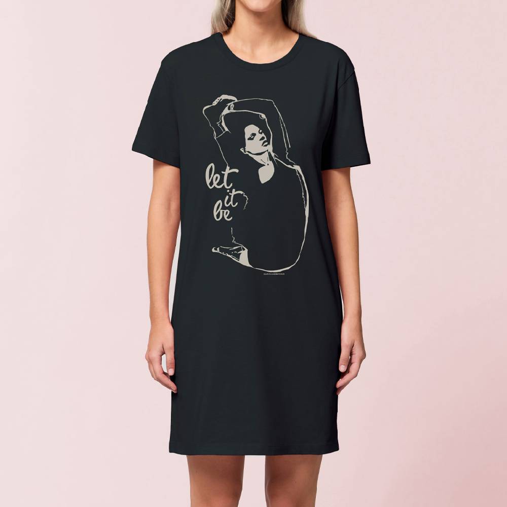 Natural Born Yogi Let it be – Yoga Shirtkleid schwarz Blitzangebot