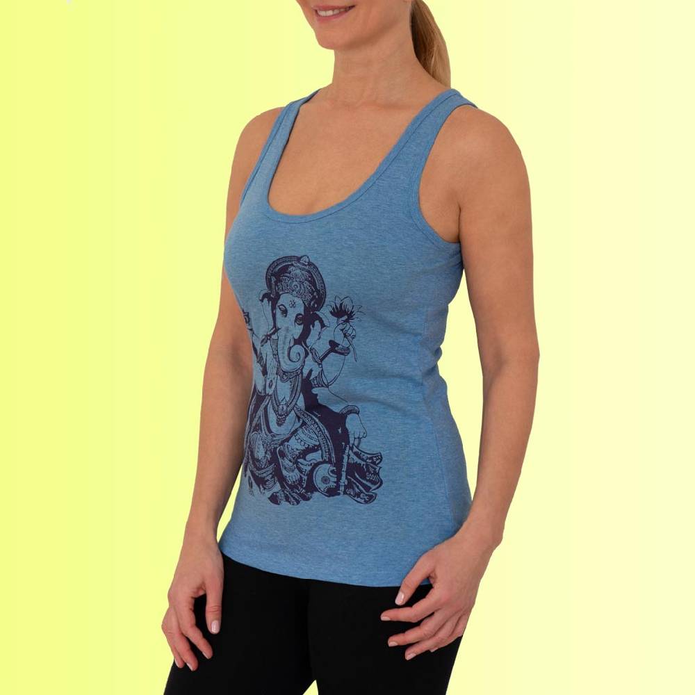 Natural Born Yogi Ganesha Journey – Tank-Top blau Neuheiten