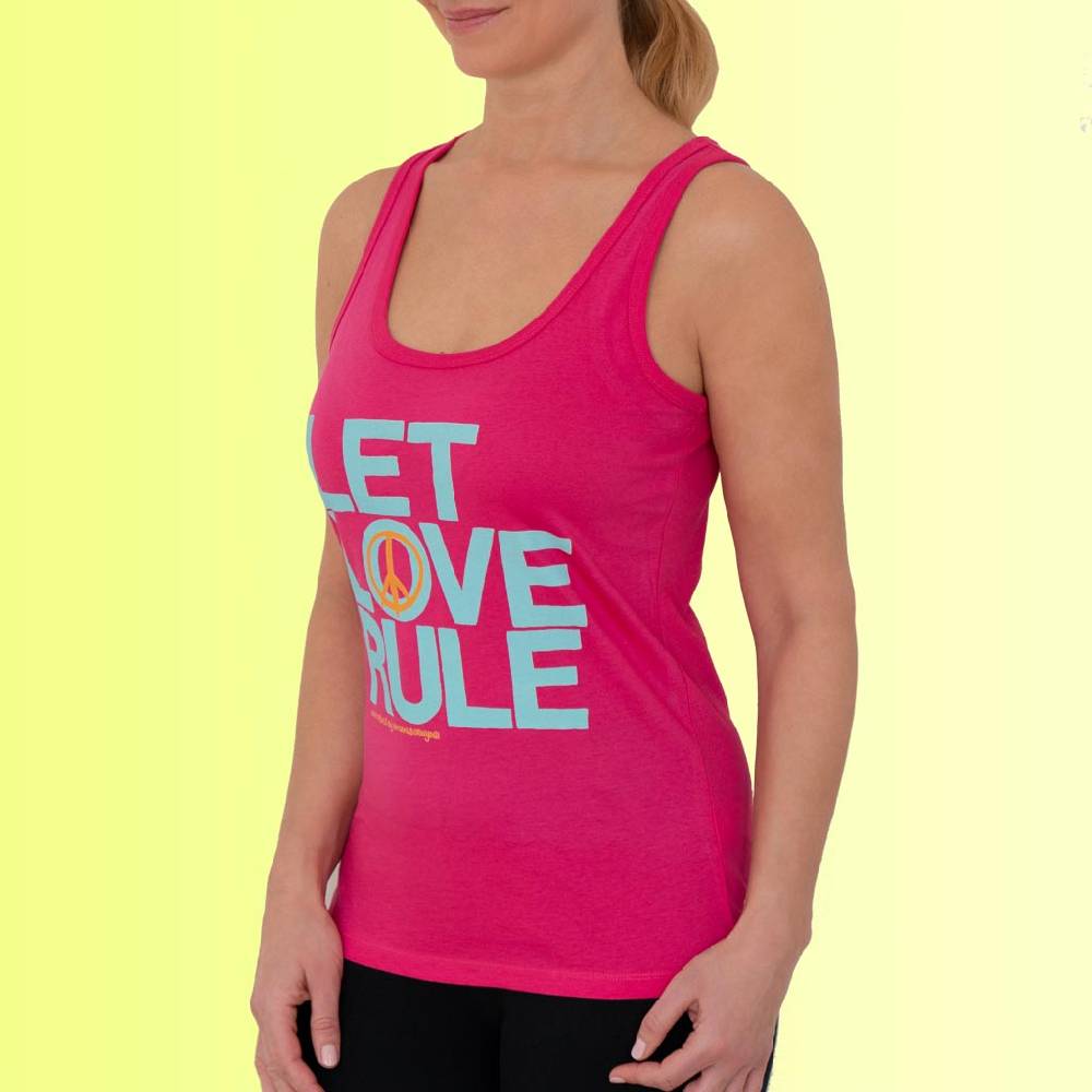 Natural Born Yogi Let Love Rule – Tank-Top pink Kauf eins, bekomm eins gratis