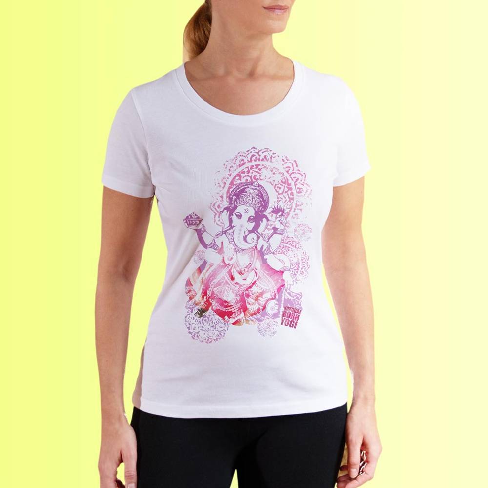 Natural Born Yogi Groovy Ganesha – Yoga Shirt Tiefpreis