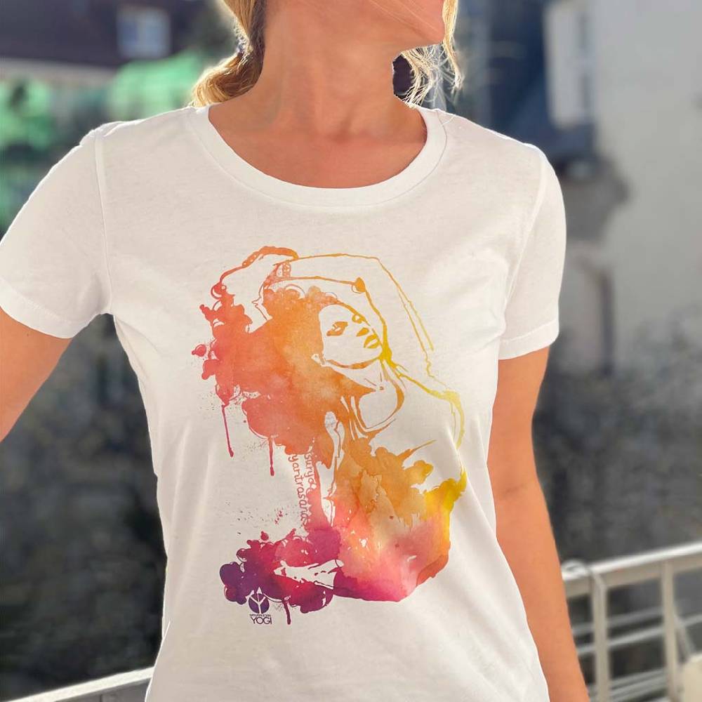 Natural Born Yogi Pure Prana – Yoga T-Shirt weiß Begrenzte Freigabe