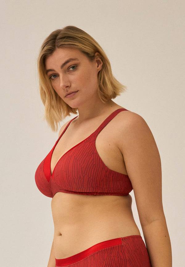 Naturana Bügelloser BH mit Schale und Glanzband - Negroni Print Großer Ausverkauf