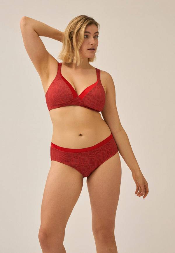 Naturana Bügelloser BH mit Schale und Glanzband - Negroni Print Großer Ausverkauf
