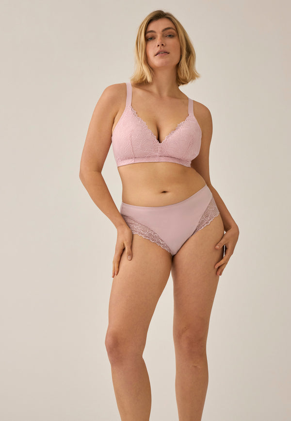 Naturana Soft-BH mit Schale und Spitze - Pink Rose Begrenztes Angebot