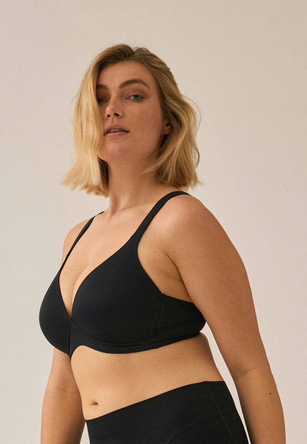 Naturana Bügelloser Soft-BH mit Schale - Schwarz Cyber Monday