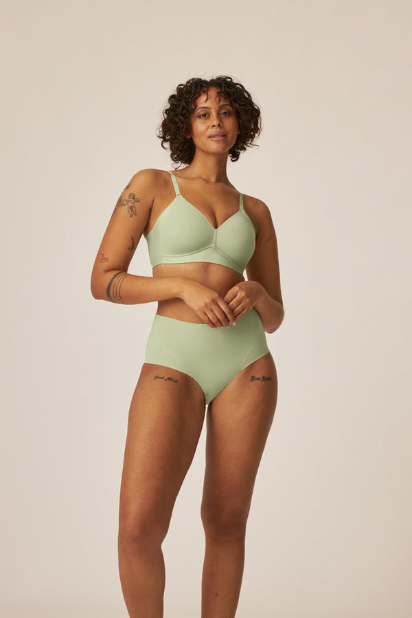 Naturana Soft-BH mit Side Smoother Effekt - Pale Greenshield Valentinstagsangebot