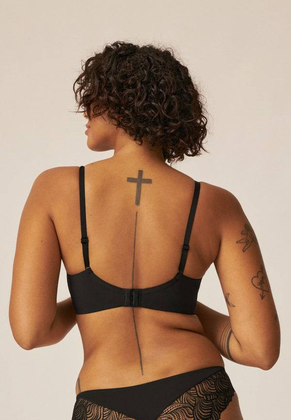 Naturana Soft-BH mit Schale und Spitze - Schwarz Online Outlet