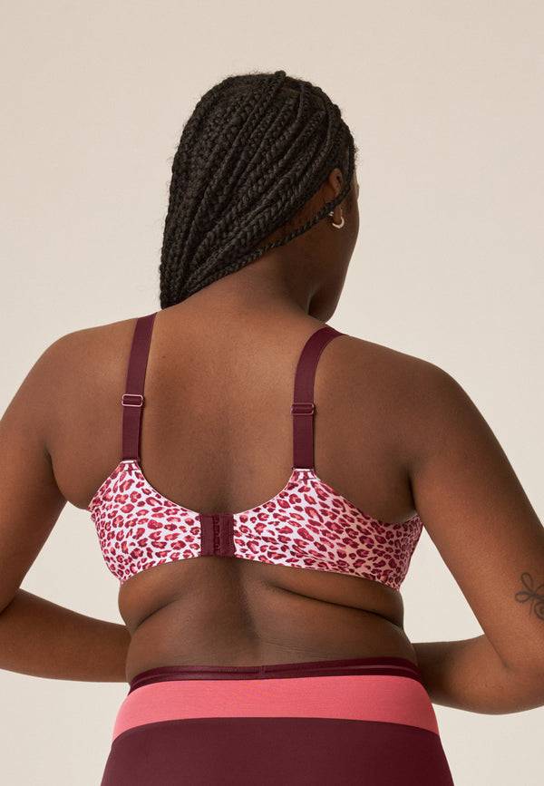 Naturana Soft-BH mit Side Smoother Effekt - Leo Print Red Zeitlich begrenztes Angebot
