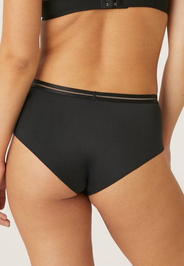 Naturana Clean Cut Panty mit Mesh-Details - Schwarz Bis zu 60% Rabatt