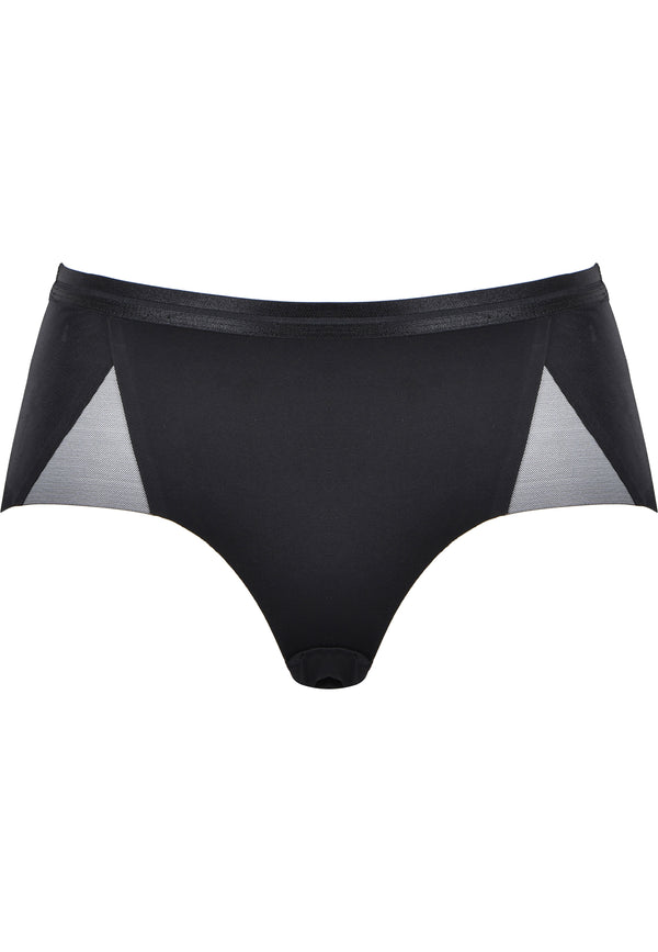 Naturana Clean Cut Panty mit Mesh-Details - Schwarz Bis zu 60% Rabatt