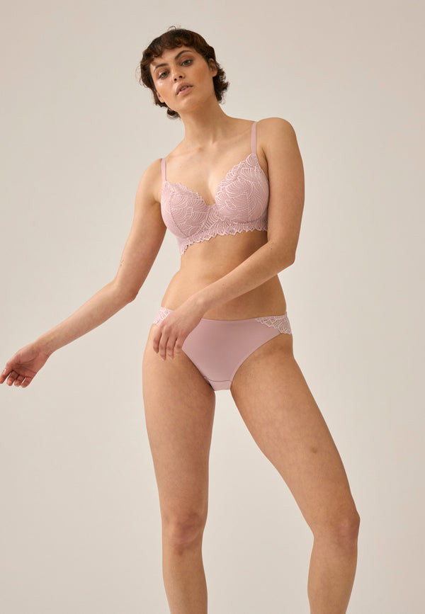 Naturana Slip mit Spitzendetails - Pink Rose Sonderangebot der Fabrik