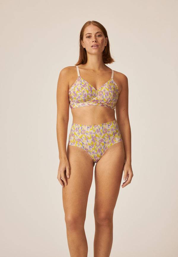 Naturana High Waist Slip mit leichtem Shape-Effekt - Smoked Orchid Print Riesige Rabatte