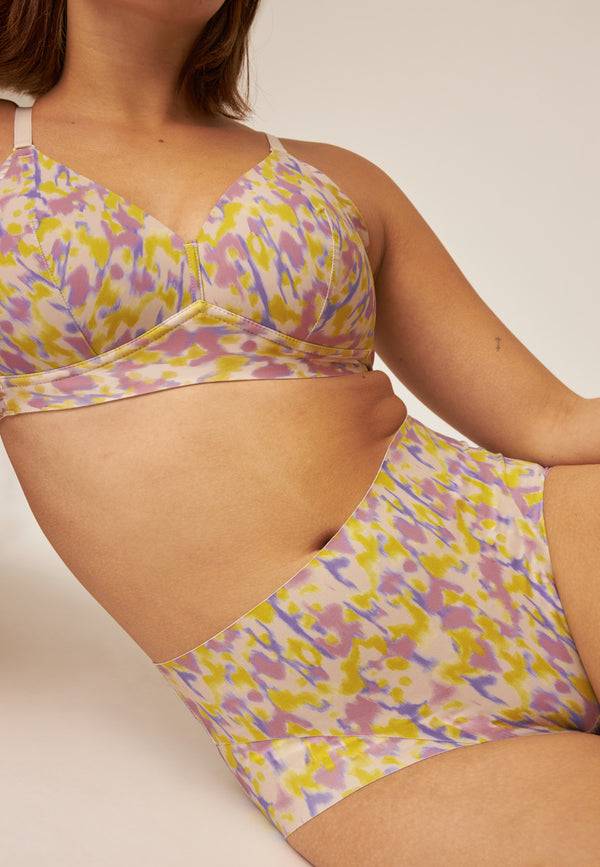 Naturana High Waist Slip mit leichtem Shape-Effekt - Smoked Orchid Print Riesige Rabatte