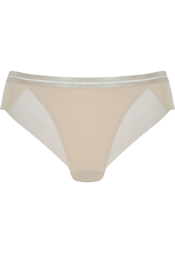 Naturana Clean Cut Slip mit Mesh-Details - Light Beige Black Friday Preise