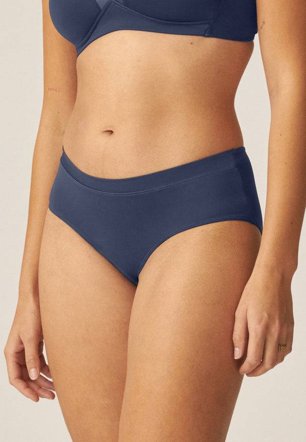 Naturana Softer Slip mit Glanzband - Navy zollfrei
