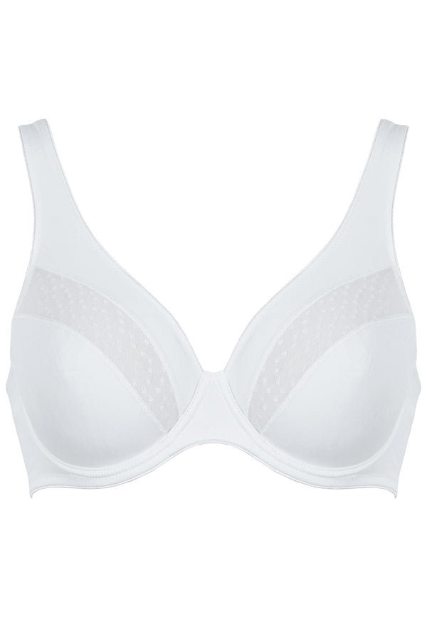 Naturana Bügel-BH mit Spitzendetails - Weiss Rabatt