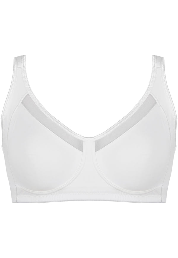 Naturana Soft-BH mit Mesheinsatz - Weiss Vatertagsangebot