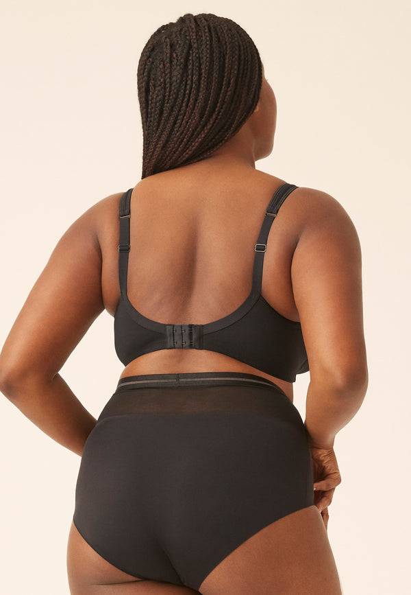 Naturana Soft-BH mit Mesheinsatz - Schwarz Valentinstagsangebot