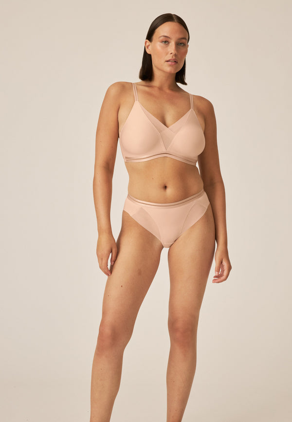 Naturana Softer Wohlfühl-BH mit Mesh-Details - Light Beige Bestseller