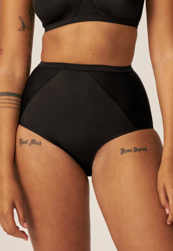 Naturana Comfort High Waist Slip - Schwarz Kostenlose Rückgabe