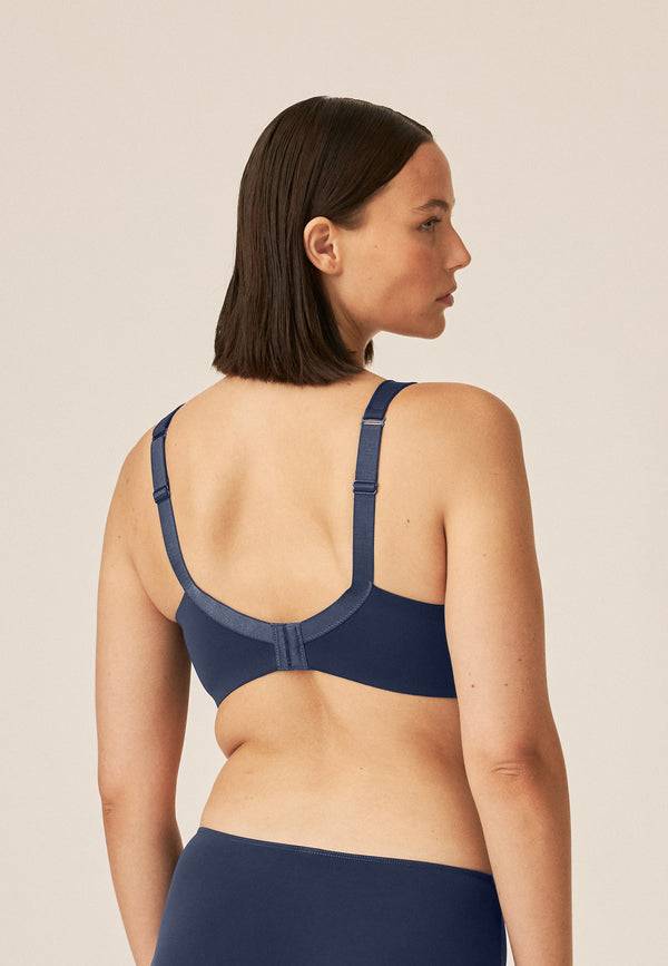Naturana Bügelloser BH mit Schale und Glanzband - Navy 50% Rabatt mit kostenlosem Versand