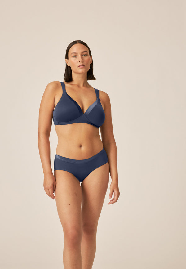Naturana Bügelloser BH mit Schale und Glanzband - Navy 50% Rabatt mit kostenlosem Versand