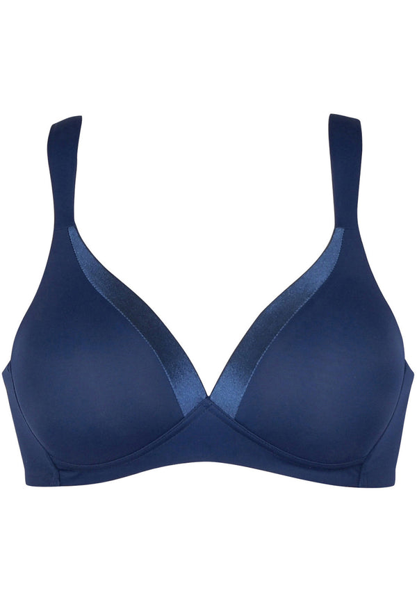 Naturana Bügelloser BH mit Schale und Glanzband - Navy 50% Rabatt mit kostenlosem Versand