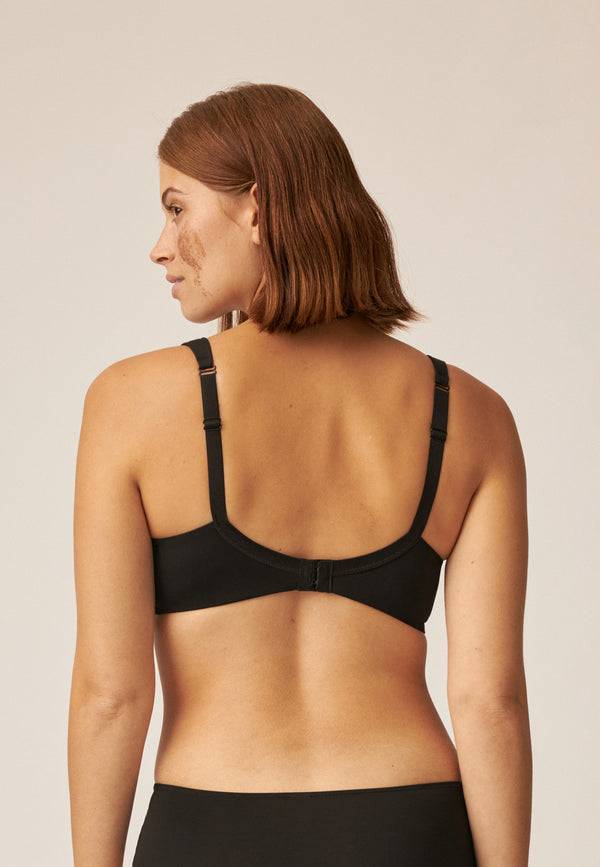 Naturana Bügelloser BH mit Schale und Glanzband - Schwarz Clearance-Verkauf