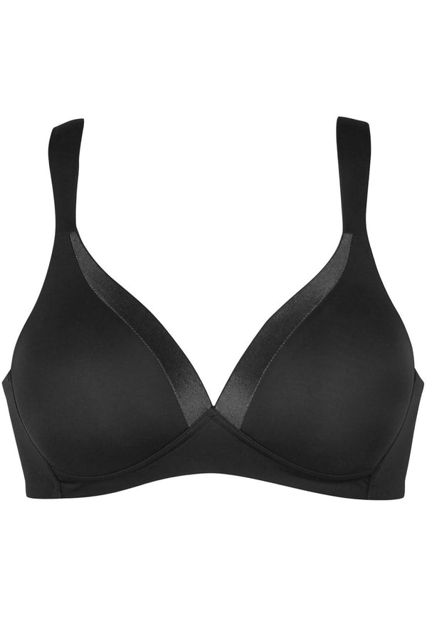 Naturana Bügelloser BH mit Schale und Glanzband - Schwarz Clearance-Verkauf
