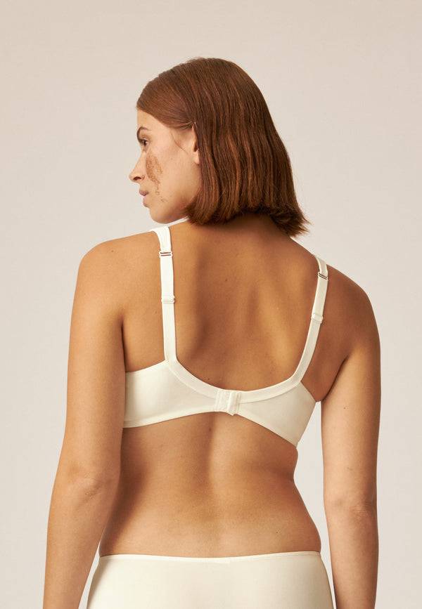 Naturana Bügelloser BH mit Schale und Glanzband - Ecru Kostenloser Versand international