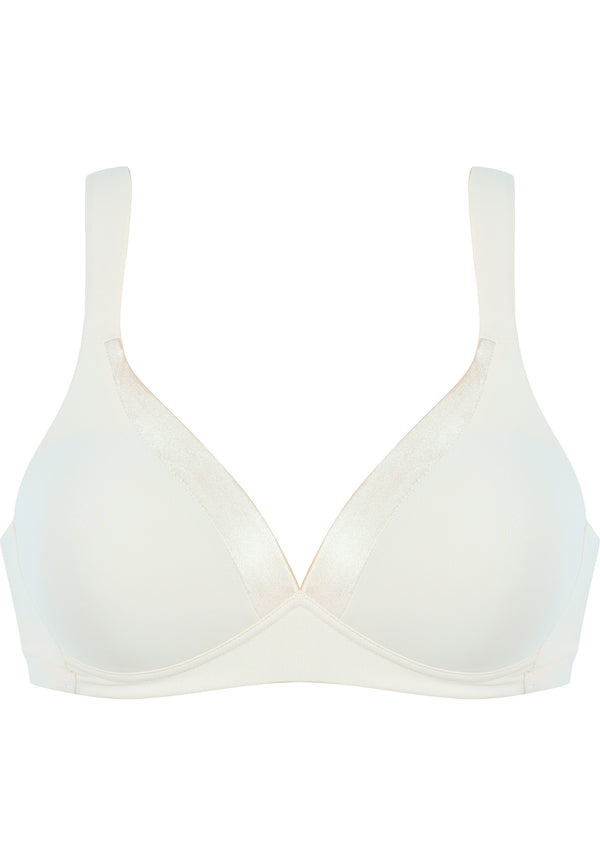 Naturana Bügelloser BH mit Schale und Glanzband - Ecru Kostenloser Versand international