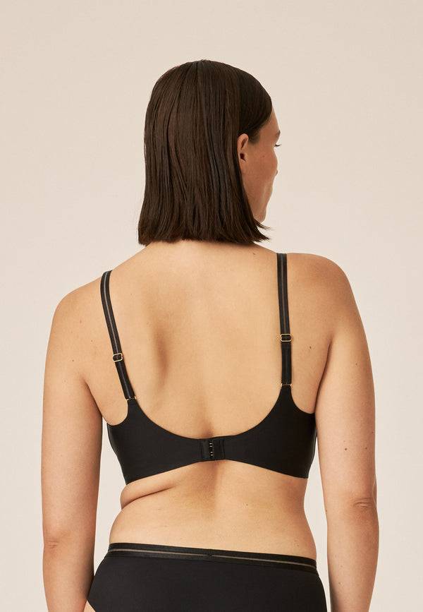Naturana Softer Wohlfühl-BH mit Mesh-Details - Schwarz Fabrikladen