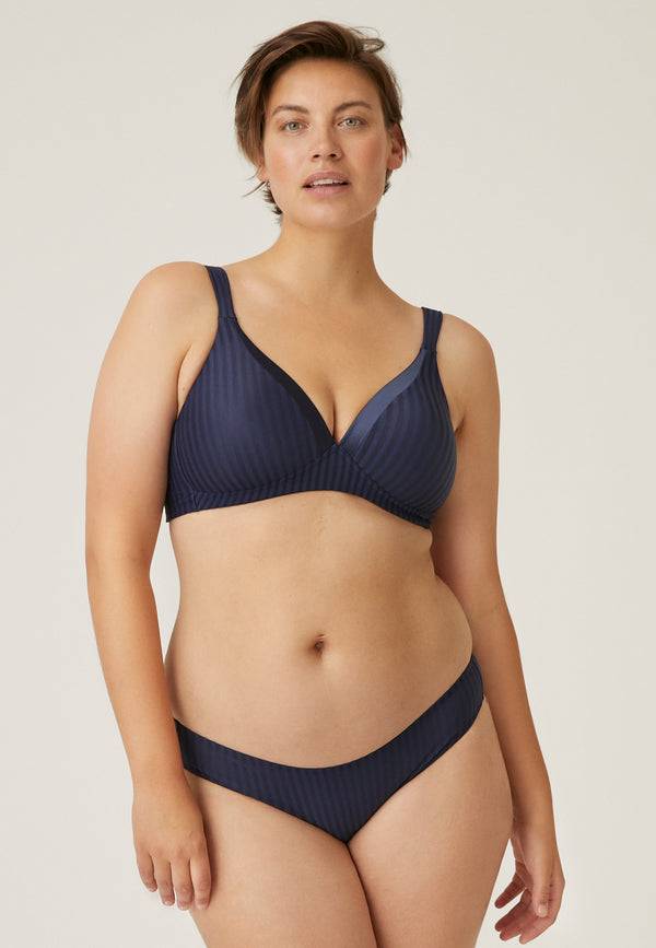 Naturana Streifen Soft-BH mit Schale - Navy Gestreift zollfrei