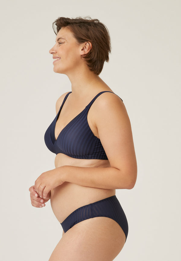 Naturana Streifen Soft-BH mit Schale - Navy Gestreift zollfrei