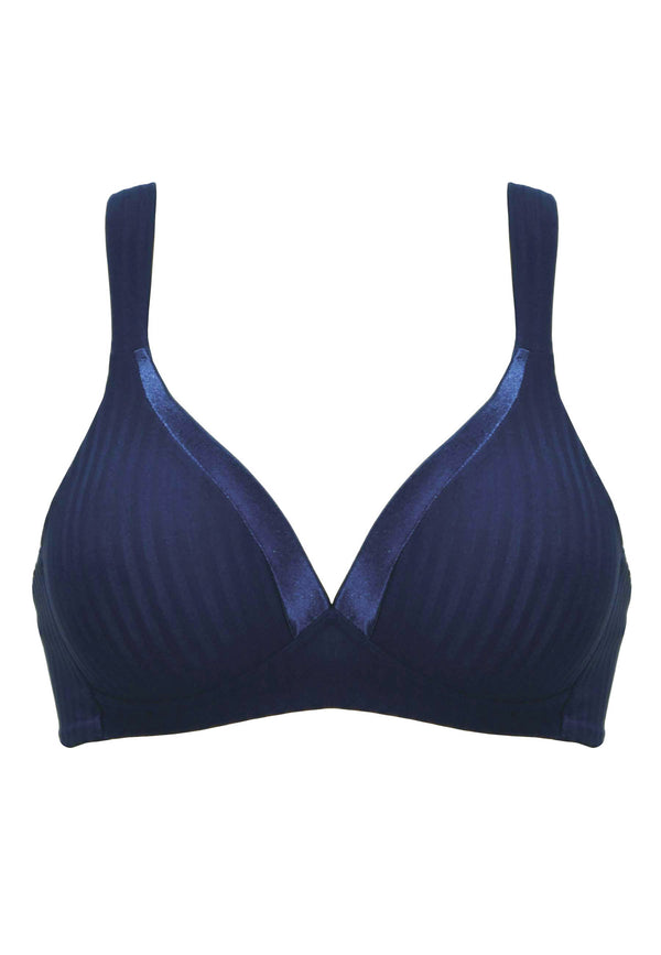 Naturana Streifen Soft-BH mit Schale - Navy Gestreift zollfrei