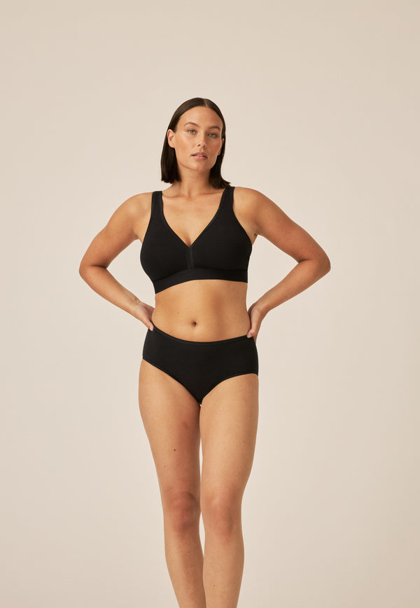 Naturana Athleisure Soft-BH - Schwarz Rabatte dieses Monats