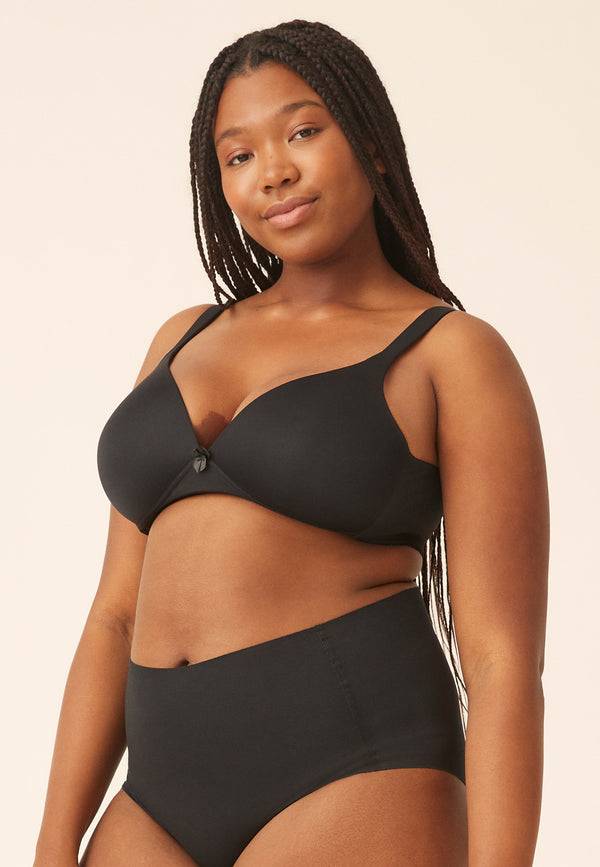 Naturana Soft-BH mit Schale und Entlastungsträgern - Schwarz Auslauf