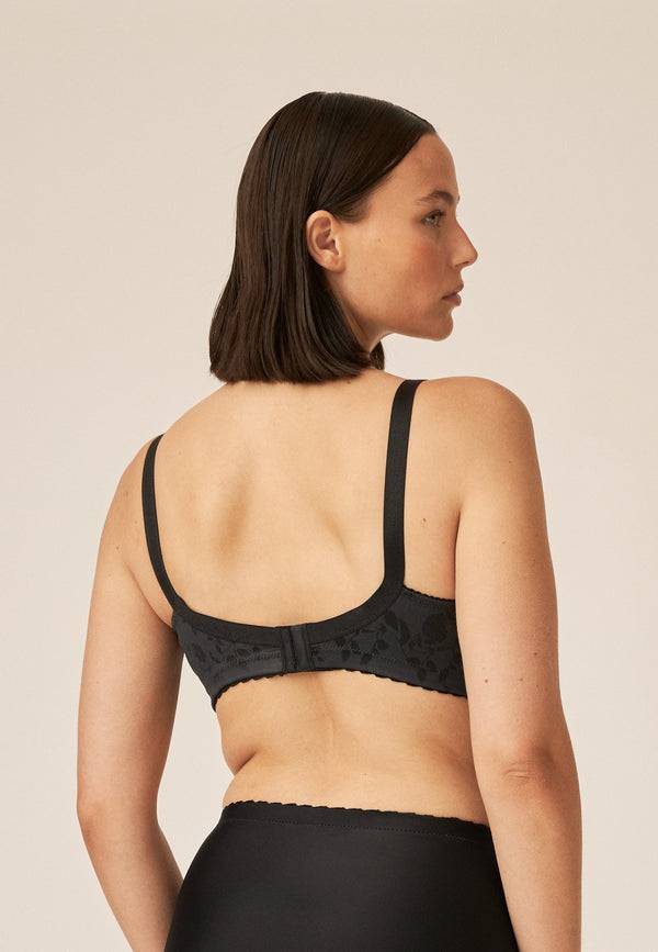 Naturana Minimizer Soft-BH in Blumenmuster - Schwarz im Angebot