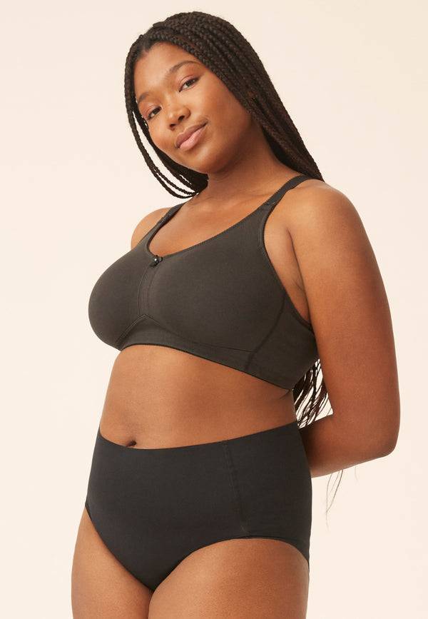 Naturana Klassischer Soft-BH mit Tasche - Schwarz Fabrik Onlineshop