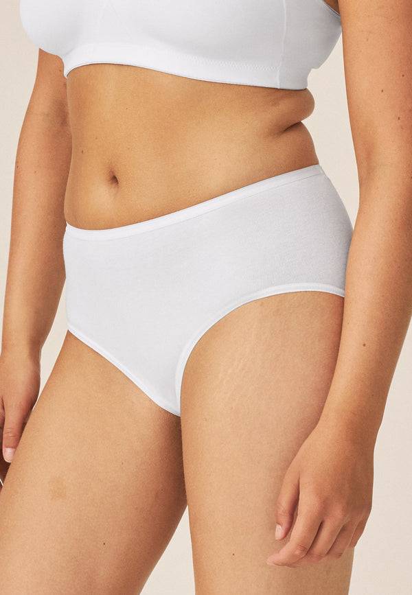 Naturana Midi Slip aus Biobaumwolle - Weiss Fabrikpreis