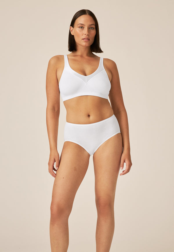 Naturana Midi Slip aus Biobaumwolle - Weiss Fabrikpreis
