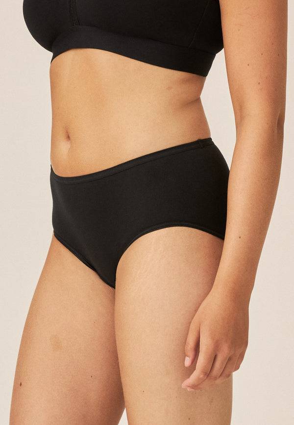 Naturana Midi Slip aus Biobaumwolle - Schwarz Sonderangebot