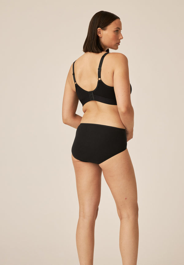 Naturana Midi Slip aus Biobaumwolle - Schwarz Sonderangebot