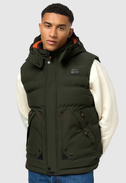 Navahoo Stone Harbour Egoor Herren Winter Steppweste Kostenlose Rückgabe