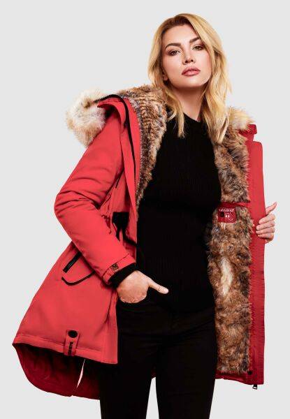 Navahoo Navahoo Bombii Damen Winterjacke lang mit Kunstfell Bis zu 65% Rabatt