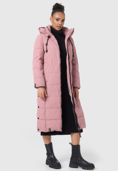Navahoo Nadeshikoo Damen lange Winter Steppjacke Schlussverkauf