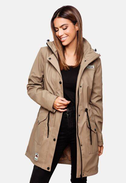 Navahoo Navahoo Deike Damen Regenjacke Regenmantel lang Teddyfell Bestseller