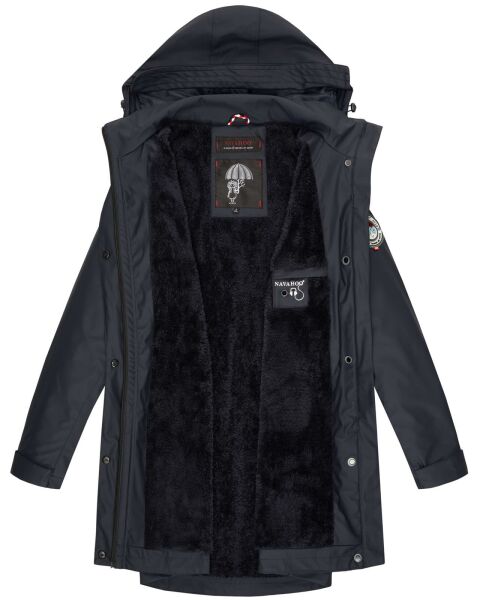 Navahoo Navahoo Deike Damen Regenjacke Regenmantel lang Teddyfell Bestseller