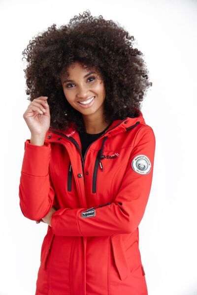 Navahoo Zimtzicke Damen lange Softshell Jacke Begrenzte Freigabe